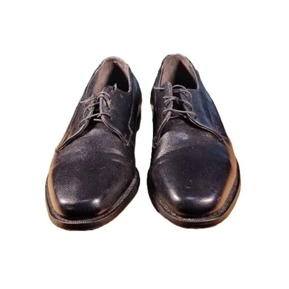 Florsheim Cap Toe Oxford Shoes Men 11 D Black Leather Dress Lace Up Classic Work